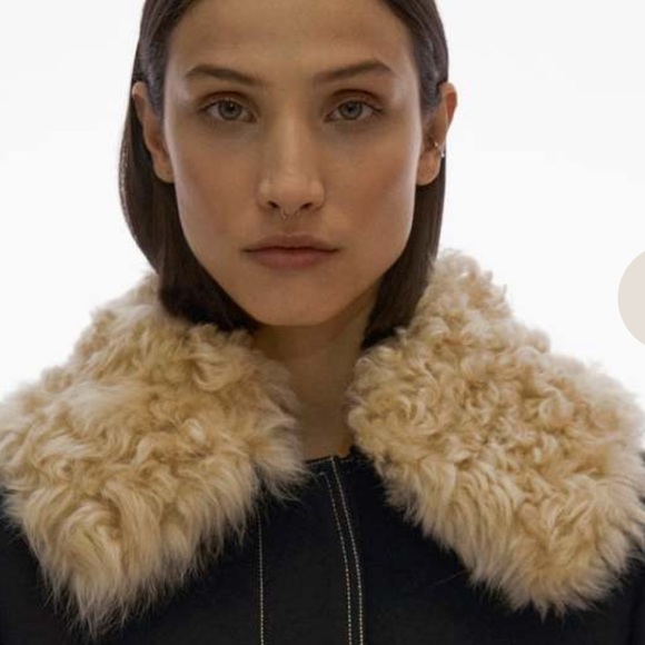 Helmut Lang Jackets & Blazers - SOLD! SOLD! SOLD! Helmet Lang - Black wool jacket removable shearling collar.